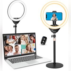 Sensyne 10" Ring Light Selfie Stick Tripod with remote